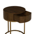 Hampton Round Wooden Bedside – Brown